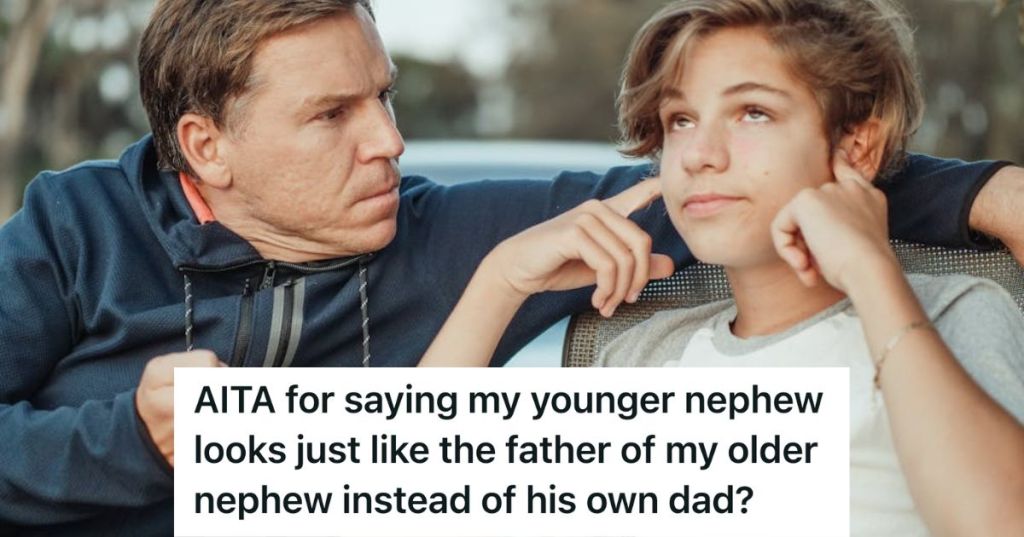 Dad talking to annoyed teen boy