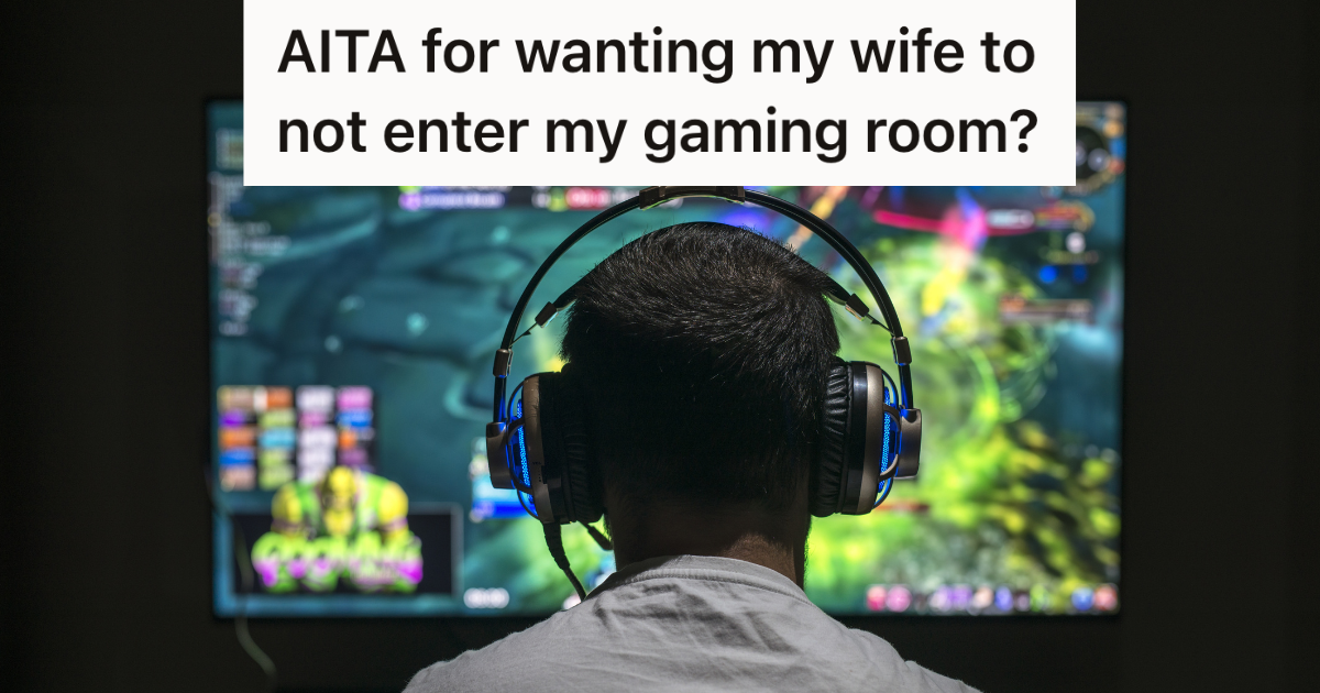 man wearing headphones playing video game