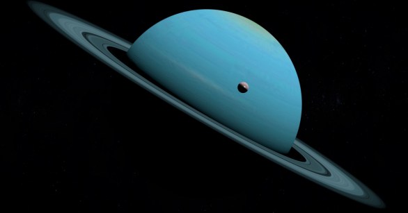 Uranus with moon