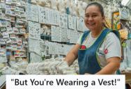 Shopper Wore A Patch-Covered Denim Vest To A Craft Store, But When A Customer Insisted It Was A Uniform, He Couldn’t Stop Laughing