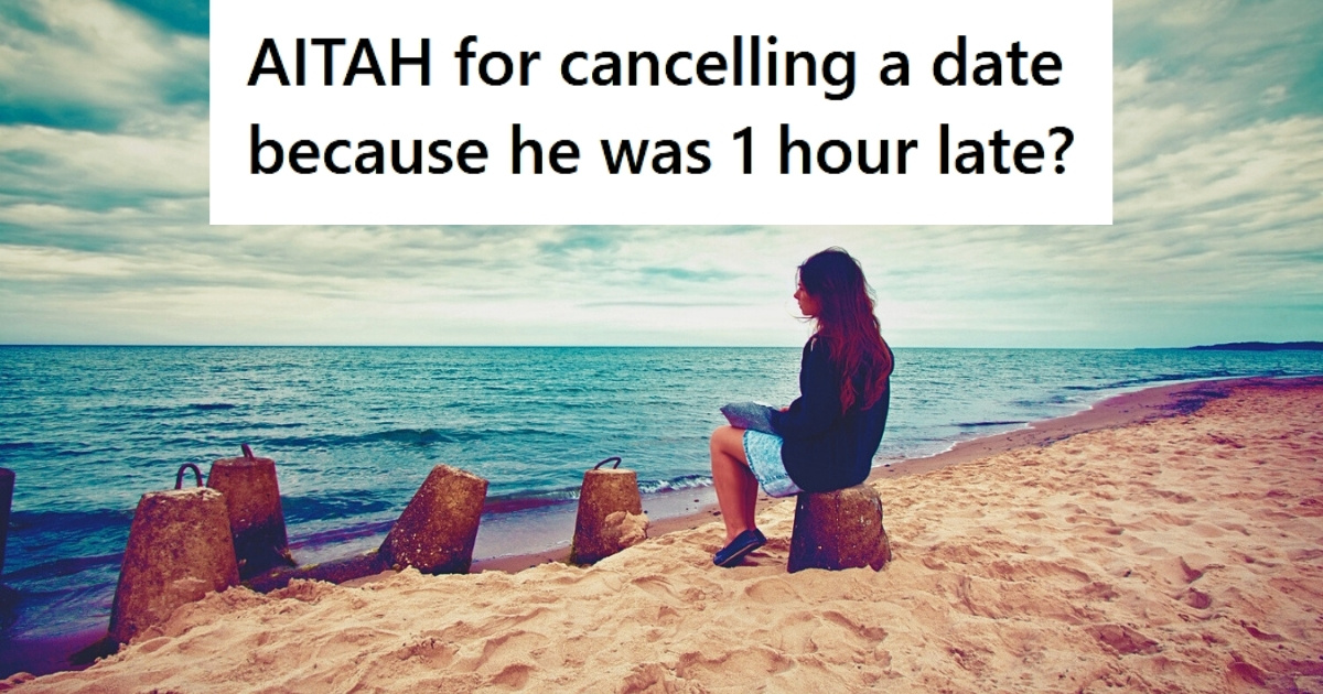 Woman Canceled A Beach Date After The Guy Was One Hour Late, But Now Shes Wondering If She Overreacted Woman pensive at the beach