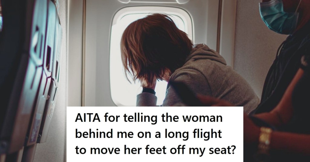 Woman Looking out of Airplane Window