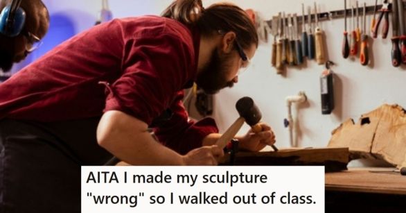 Man working on wood project