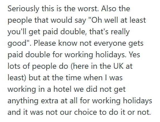 Working Holiday 1 Retail Worker Is Forced To Spend The Holiday Behind The Register Without Additional Pay, So When Customers Say It’s A Shame Shes Working, She Vents About Their Hypocrisy