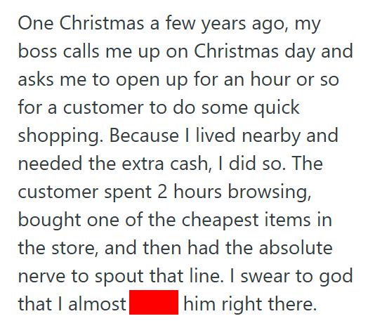 Working Holiday 2 Retail Worker Is Forced To Spend The Holiday Behind The Register Without Additional Pay, So When Customers Say It’s A Shame Shes Working, She Vents About Their Hypocrisy