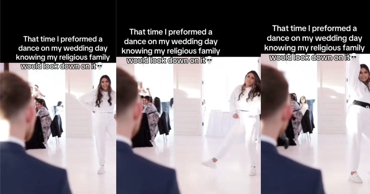 woman dancing at her wedding