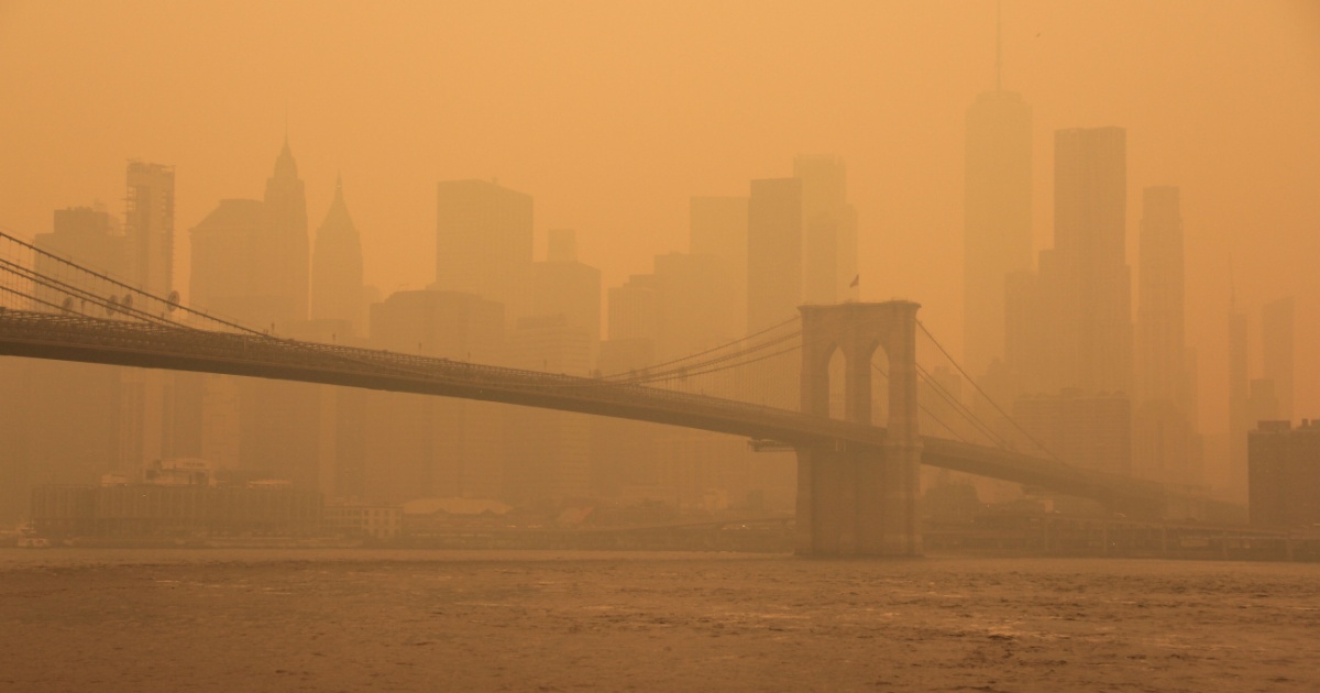 Smoggy air in NYC
