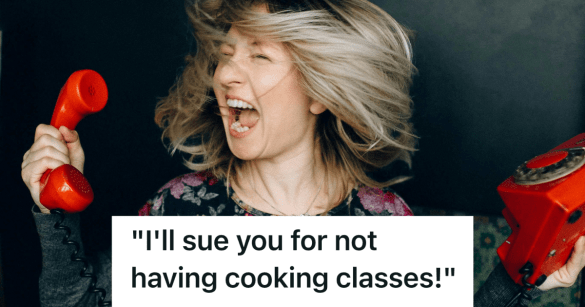 angry woman yelling into the phone