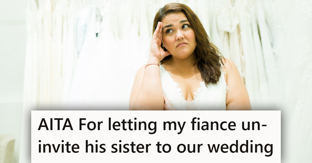 An annoyed-looking woman in a wedding dress