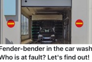 Two Customers Claim The Car Wash Caused A Fender Bender, But The Employee Insists On Looking At The Security Footage