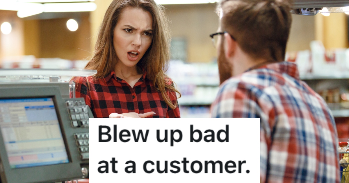 man arguing with a customer