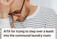 Tenant Just Wanted To Do His Laundry, But A Stressed Father, A Barking Dog And A Crying Baby Turned A Routine Interaction Into A Chaotic Mess