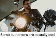 Manager Forced A Cashier To Work In The Pouring Rain, So A Gruff Customer Forced The Manager To Carry Out His Groceries Instead