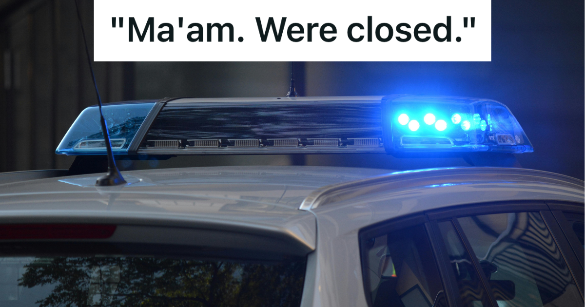 blue police car lights