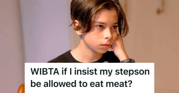 boy unhappy at the dinner table