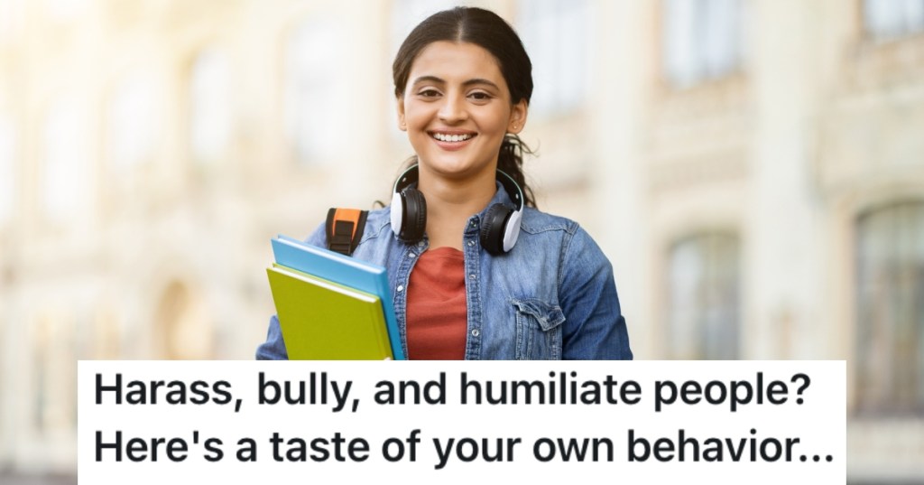 woman on a college campus