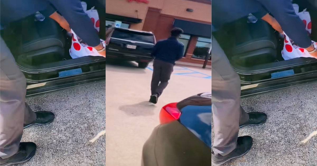 worker searching a customer's car