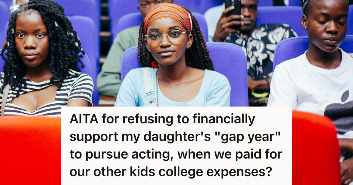 college student sitting in auditorium