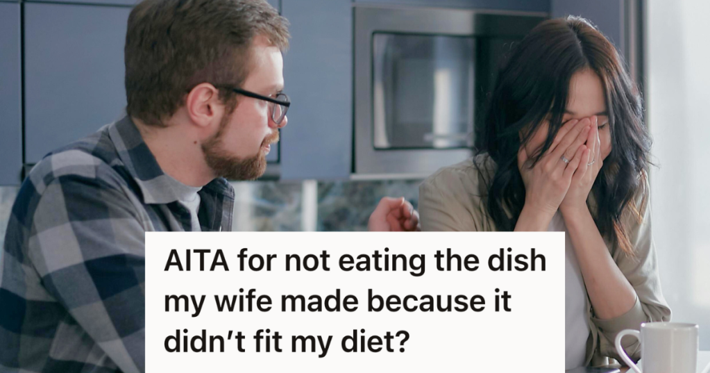 couple arguing in the kitchen