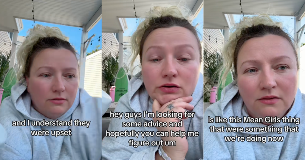 woman talking to tiktokkers