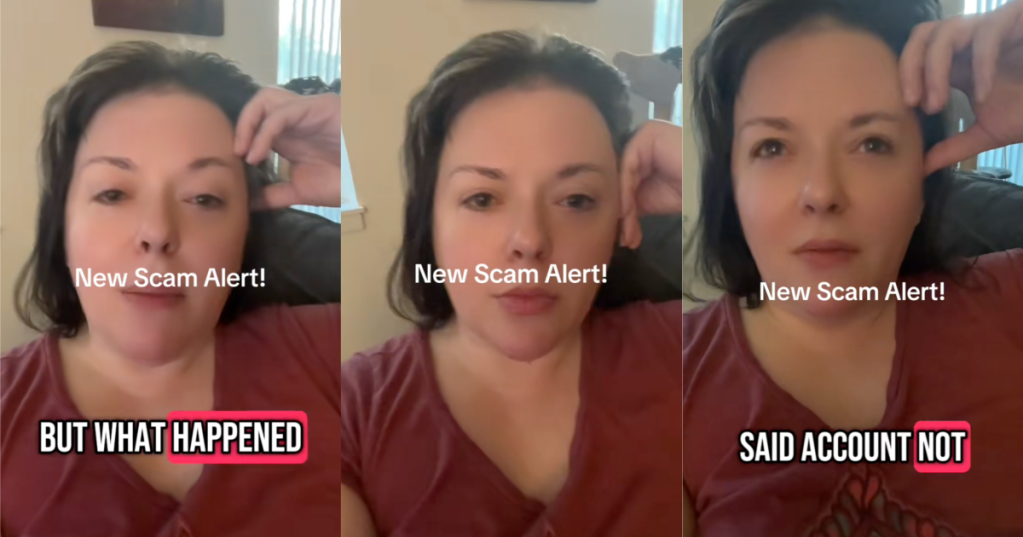woman talking about scams