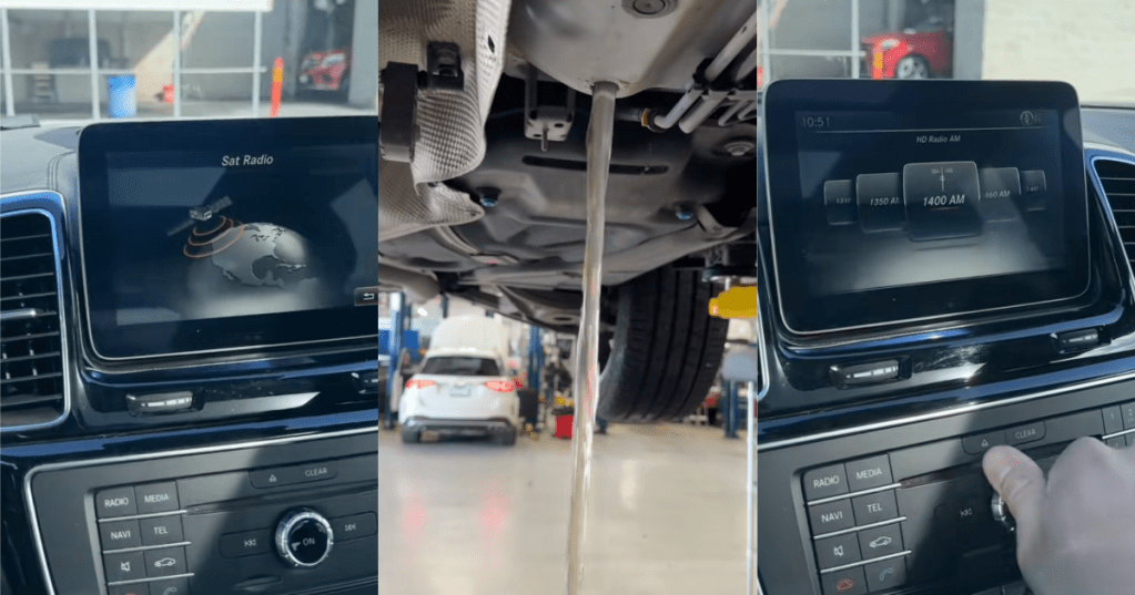 car getting water drained