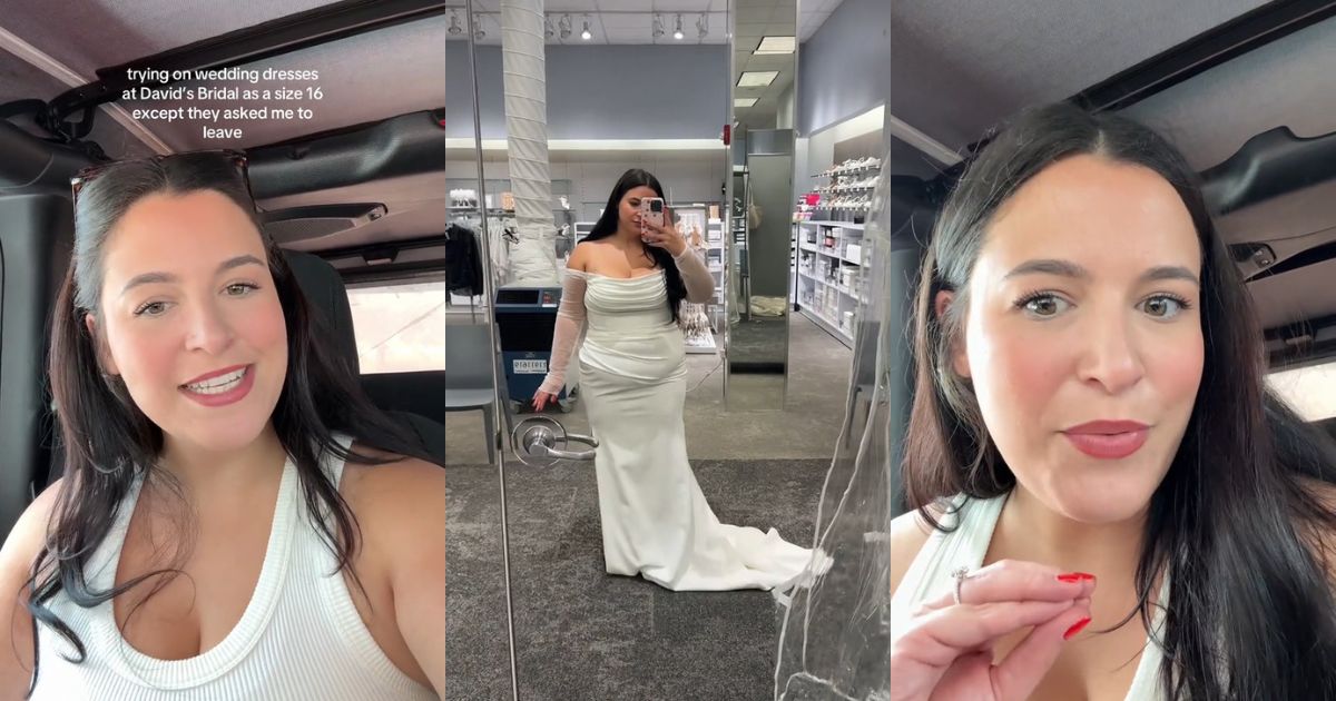 Kate outside a David's Bridal