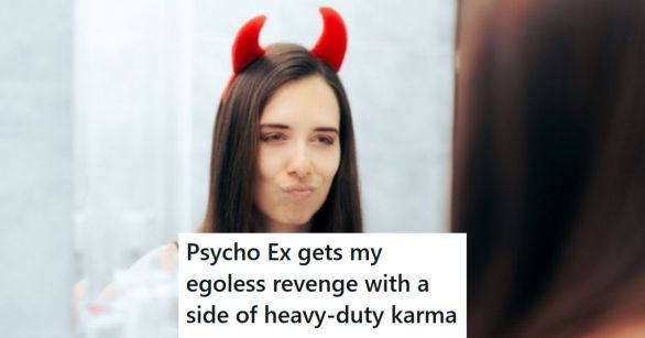 Woman with devil horns