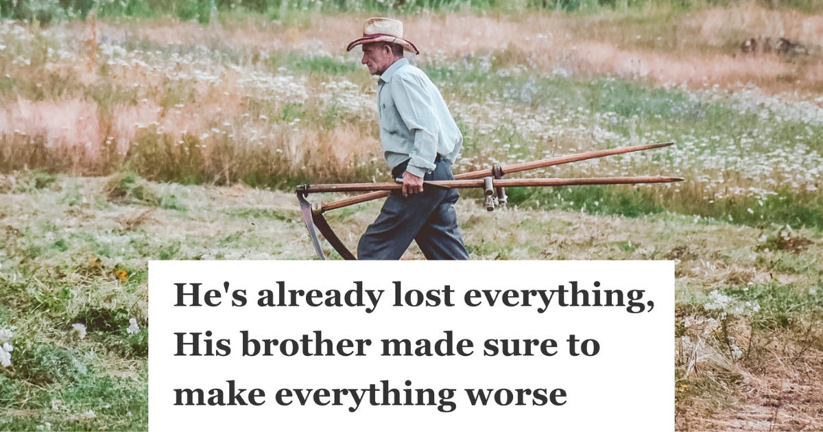 farmer walking around his land