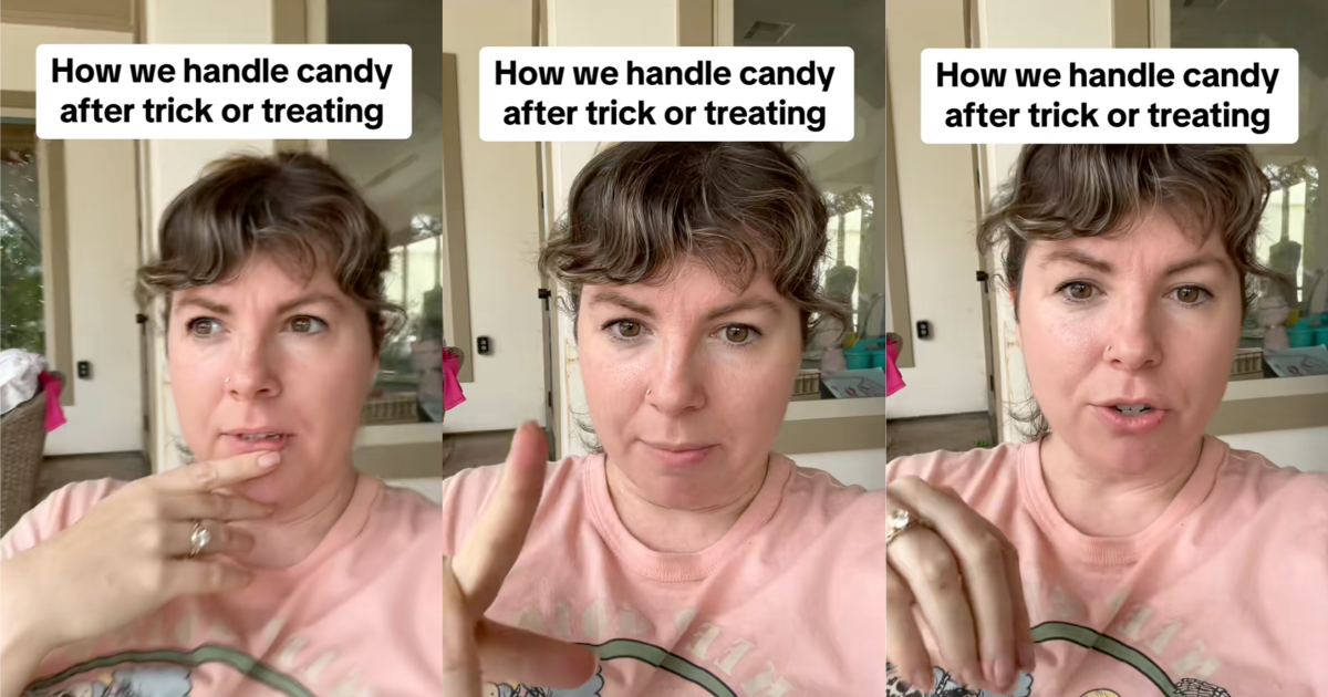 A Mom Lets Her Kids Eat As Much Halloween Candy As They Want. I have never seen more people afraid. woman talking to tiktokkers