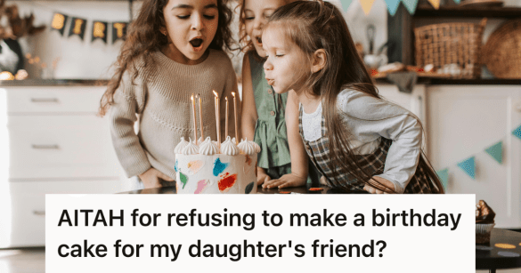 girls blowing out birthday cake candles