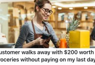 Grocery Store Cashier Finished Scanning Customer’s Groceries, But The Customer Disappeared With The Groceries Before Paying