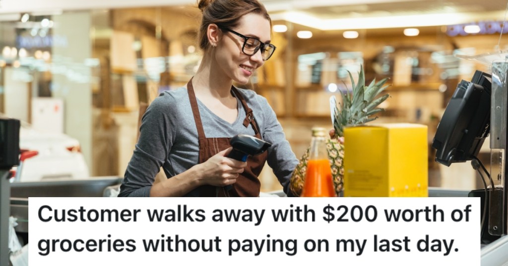 worker in a grocery store