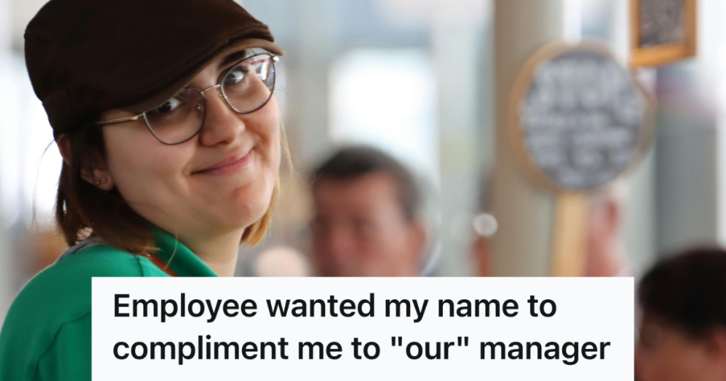 grocery store employee smiling