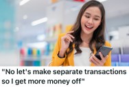 Shopper Tries A Bunch Of Different Ways To Get More Money Off, But Her Total Ends Up Being Exactly What The Cashier Predicted From The Start