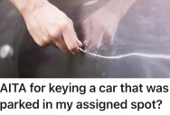 Driver Parked In Their Expensive Parking Spot, So They Keyed Their Car