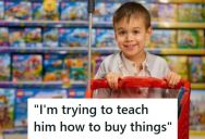 Parents Came Into A Toy Store Just Before Closing Time And Had Their Child Pick A Toy And Pay For It Himself, But It Took So Long The Manager Had To Put An End To It