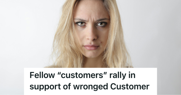 mad customer furrowing brow