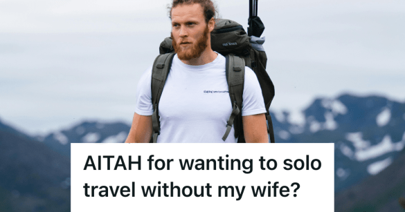 man doing a solo hike