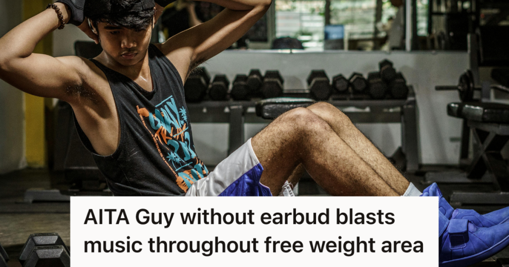 man working out at the gym