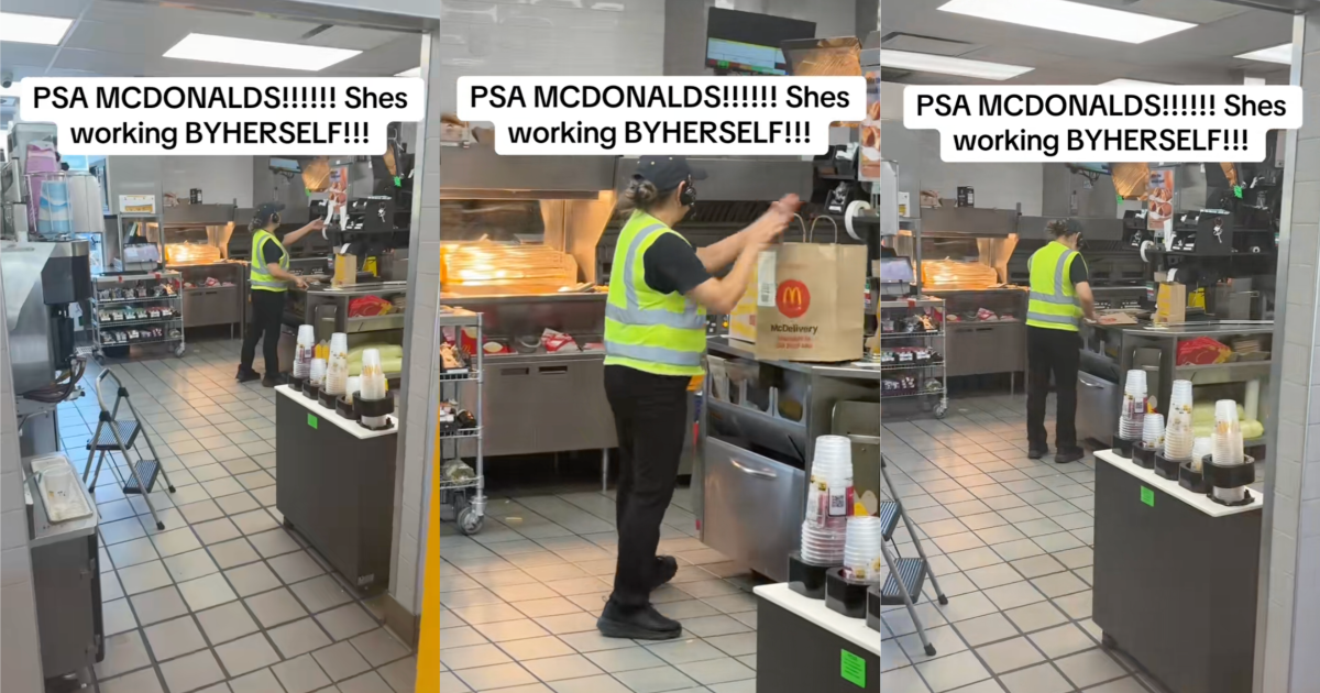 woman working at mcdonald's