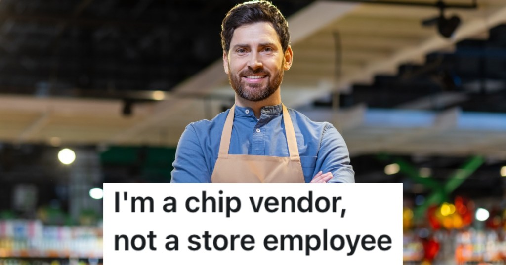 man in a grocery store