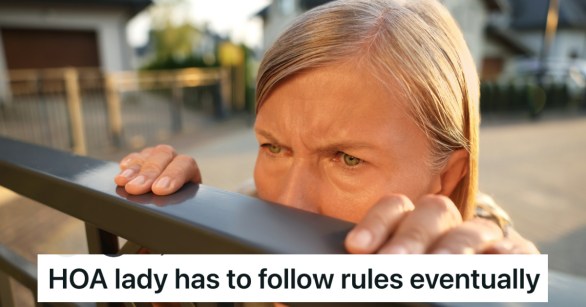 nosy neighbor peering over the fence