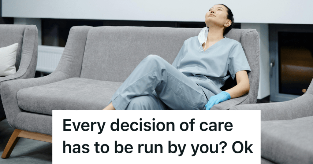 nurse relaxing on her break