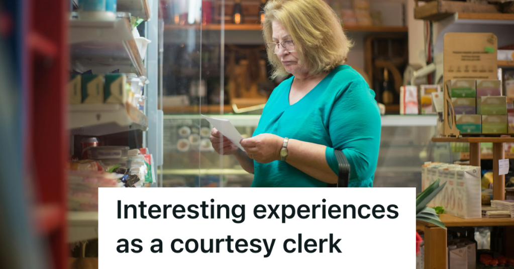 older woman shopping at grocery store