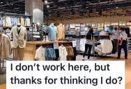 Pretty Girl Mistook Three Male Friends For Employees, So They All Felt Equally Embarrassed When She Asked Them For Help