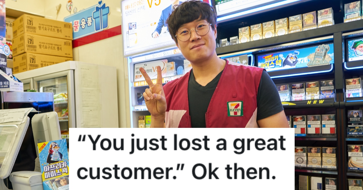 man working in a convenience store