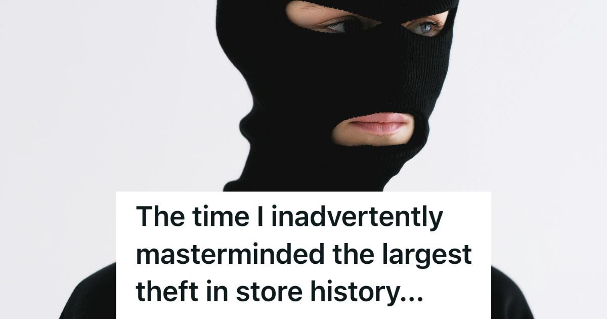 person wearing a black ski mask