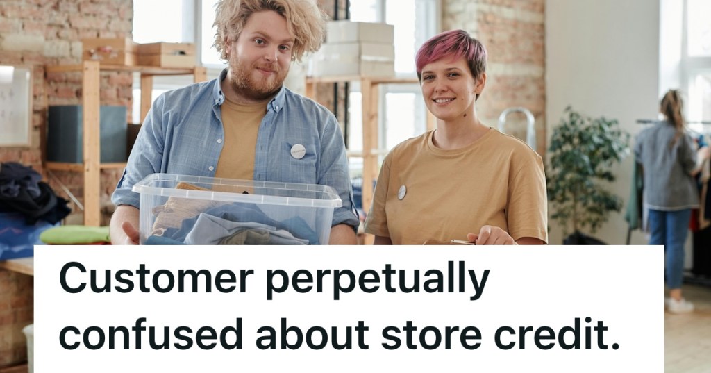 Couple at a thrift store