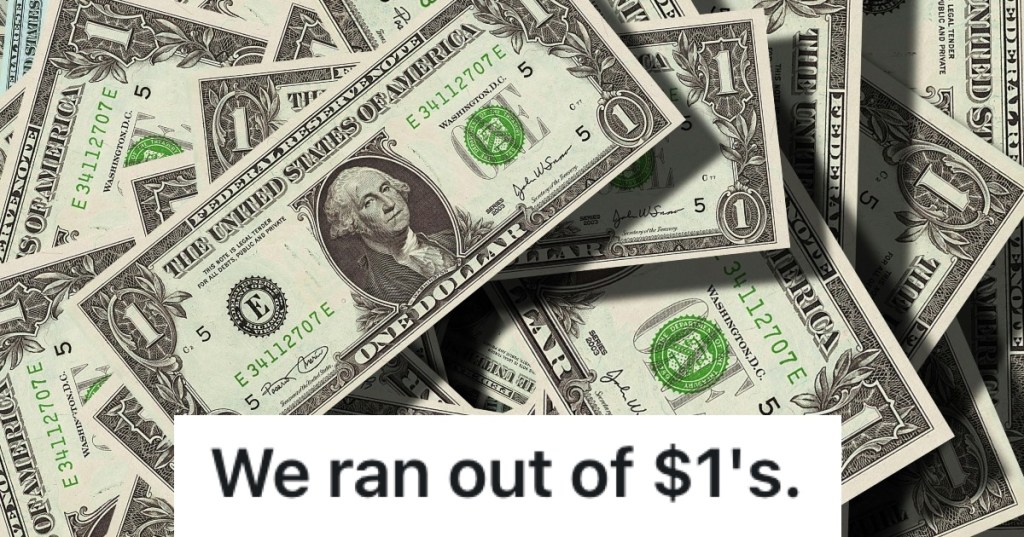 dollar bills in a pile